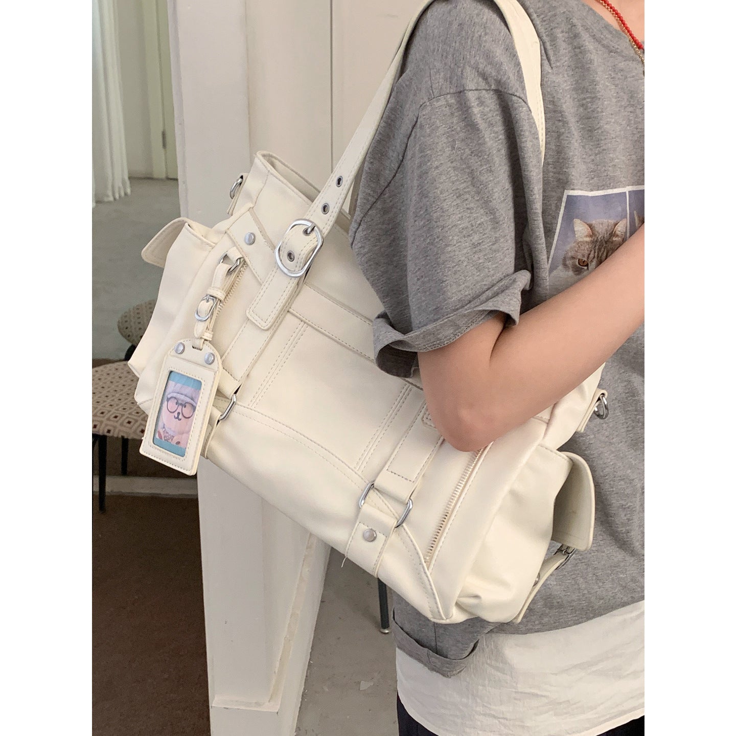 Women's Korean Style Large Capacity Underarm Simple Tote Bag
