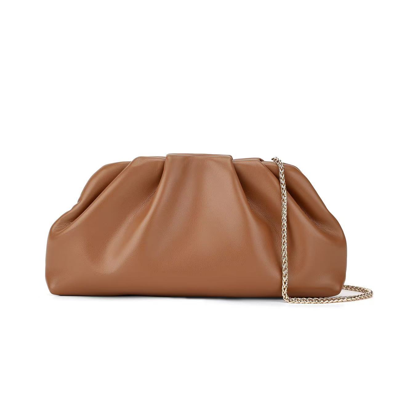 Women's Pleated Cloud For Trendy Fashionable Golden Women's Handbag