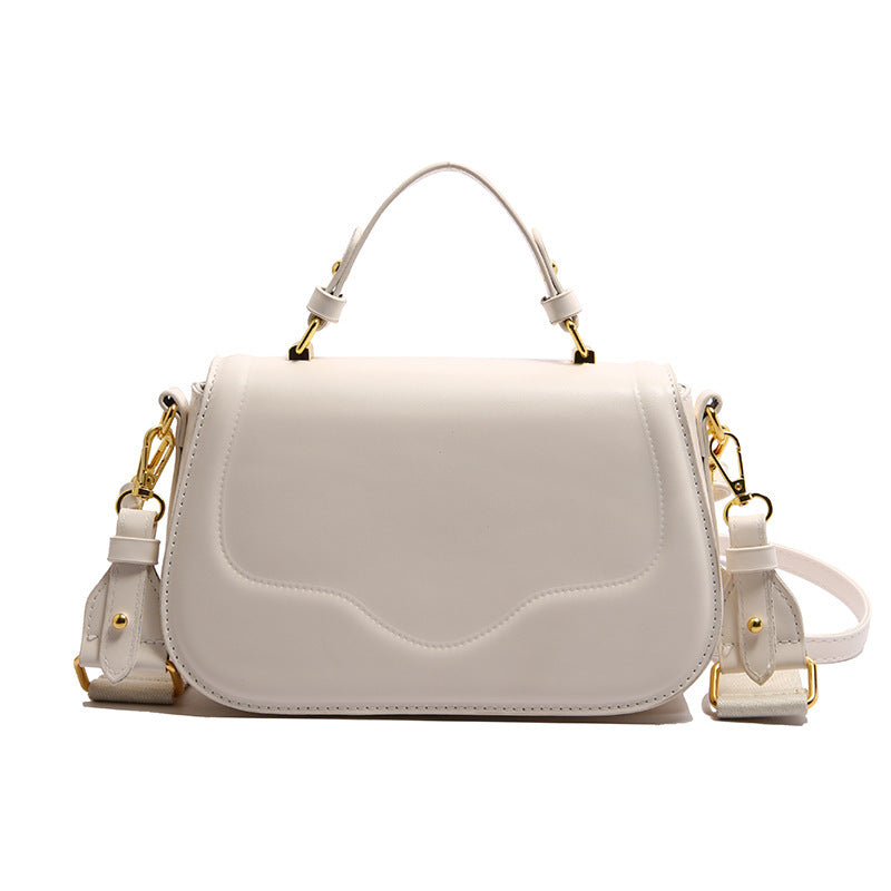 Women's Elegant Hand Holding Saddle Commuting Leisure Shoulder Bags