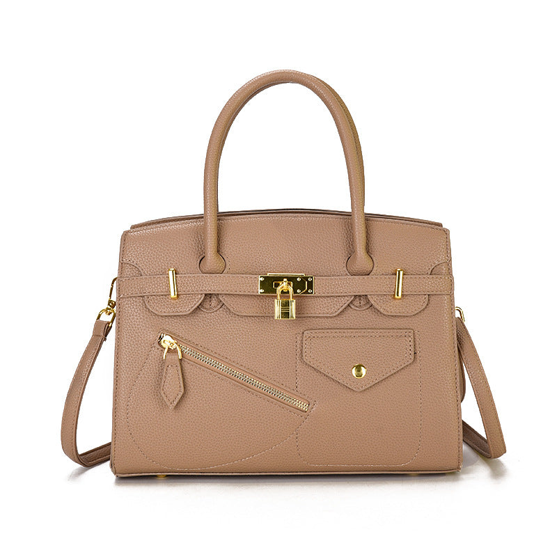 Large Capacity Platinum Simple Easy Matching Women's Handbag