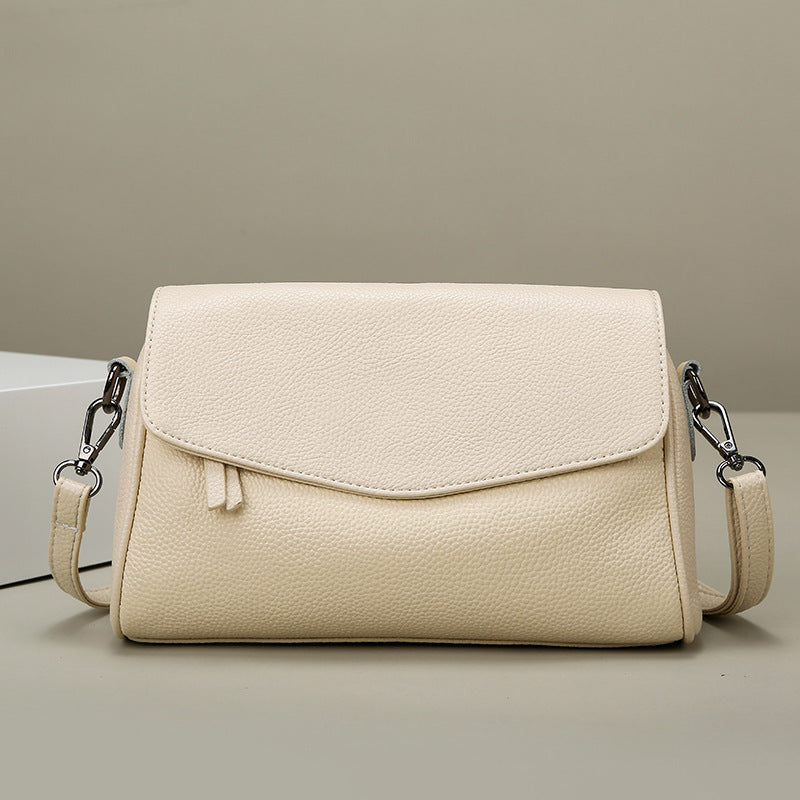 Women's Genuine Leather Fashion Large Capacity Toe Cap Layer Women's Messenger Bag