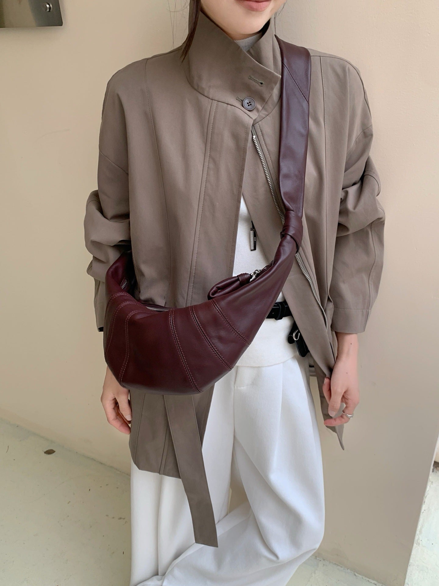 Sheepskin Croissant Genuine Leather Tribute Claw Bags