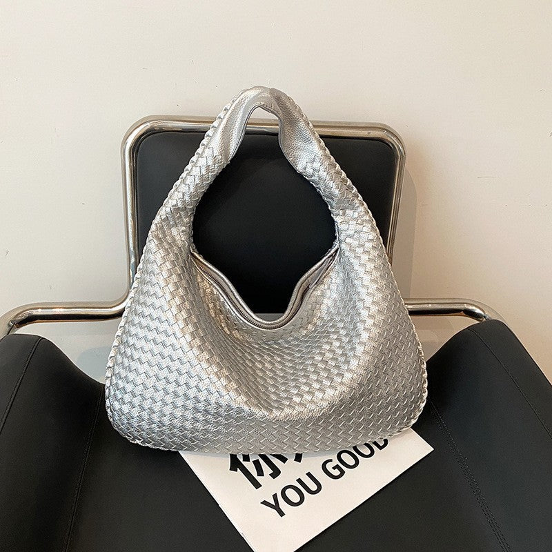 Women's Crescent Hand-woven Portable Dumpling Fashion Style Women's Handbag
