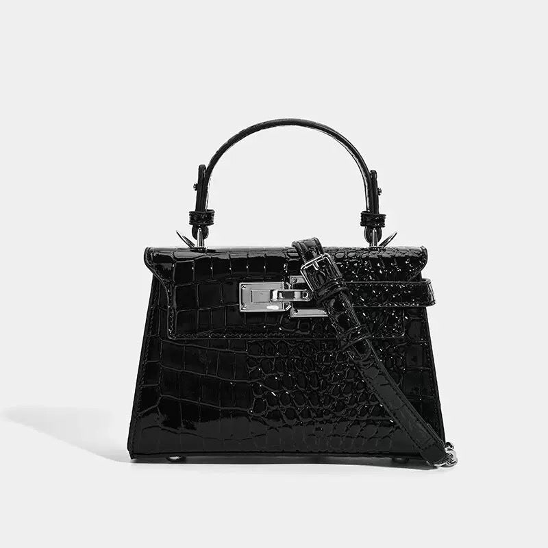 High Sense Niche Crocodile Pattern Kelly Bags