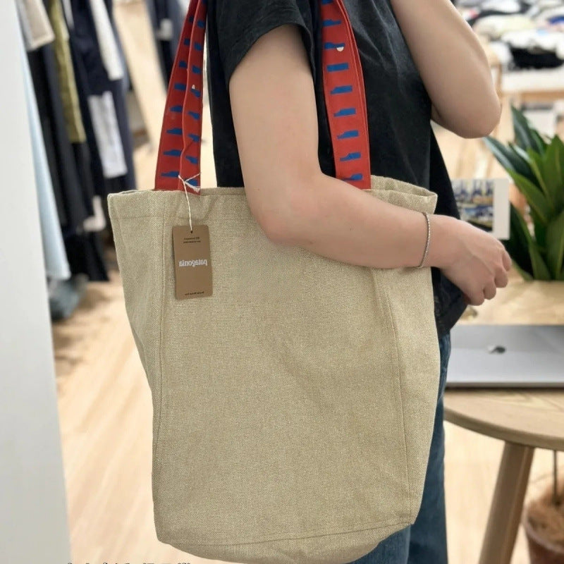 Retro Denim Large Capacity Canvas Class Embroidered Women's Shoulder Bag