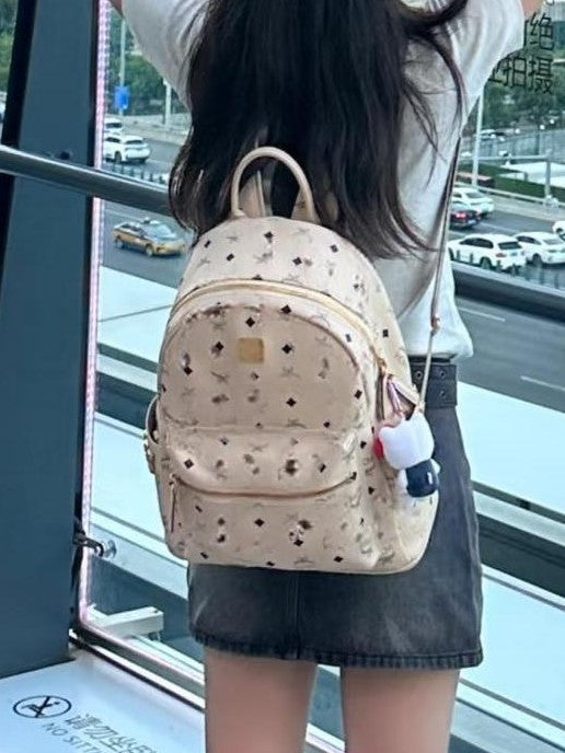 Women's & Men's Home Chip Rivet Presbyopic Full Printed Backpacks
