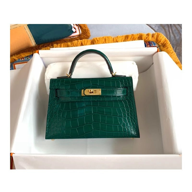 Women's Genuine Leather Second Generation Crocodile Pattern High-grade Women's Handbag