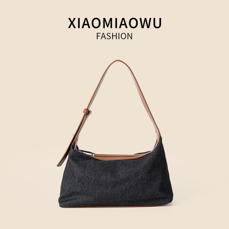 Summer Jean Leisure Artistic Portable Female High Underarm Bag