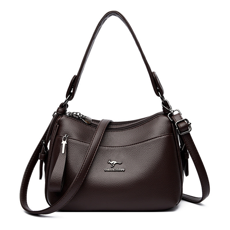 Women's Soft Leather Underarm Large Capacity Mother Women's Messenger Bag