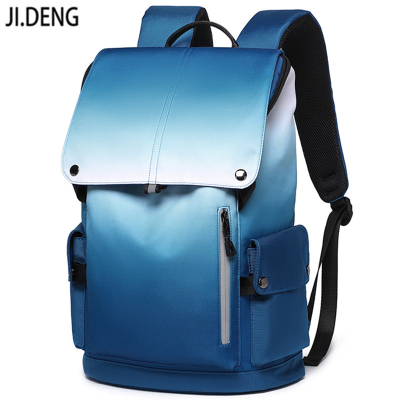 Men's Fashion Simple Female College Computer National Trendy Style Leisure Backpack