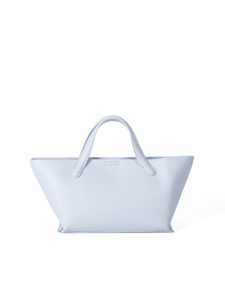Women's Lychee Pattern Large Capacity Totes Korean Niche Design High-grade Simple Handbags