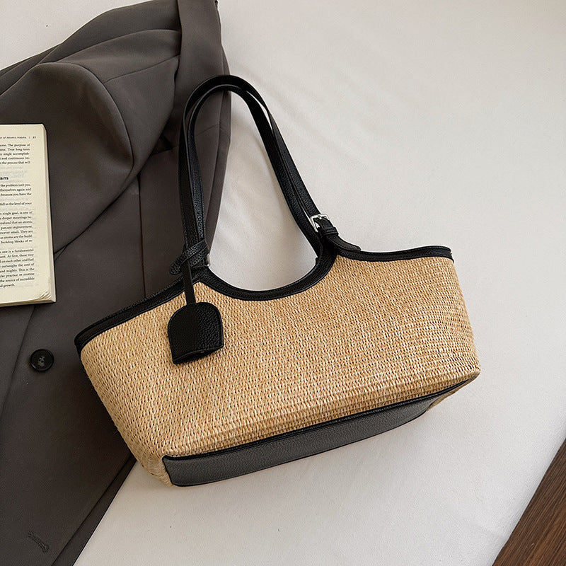Women's Spring Leisure Commute Simple Fashion Portable Large Underarm Bag