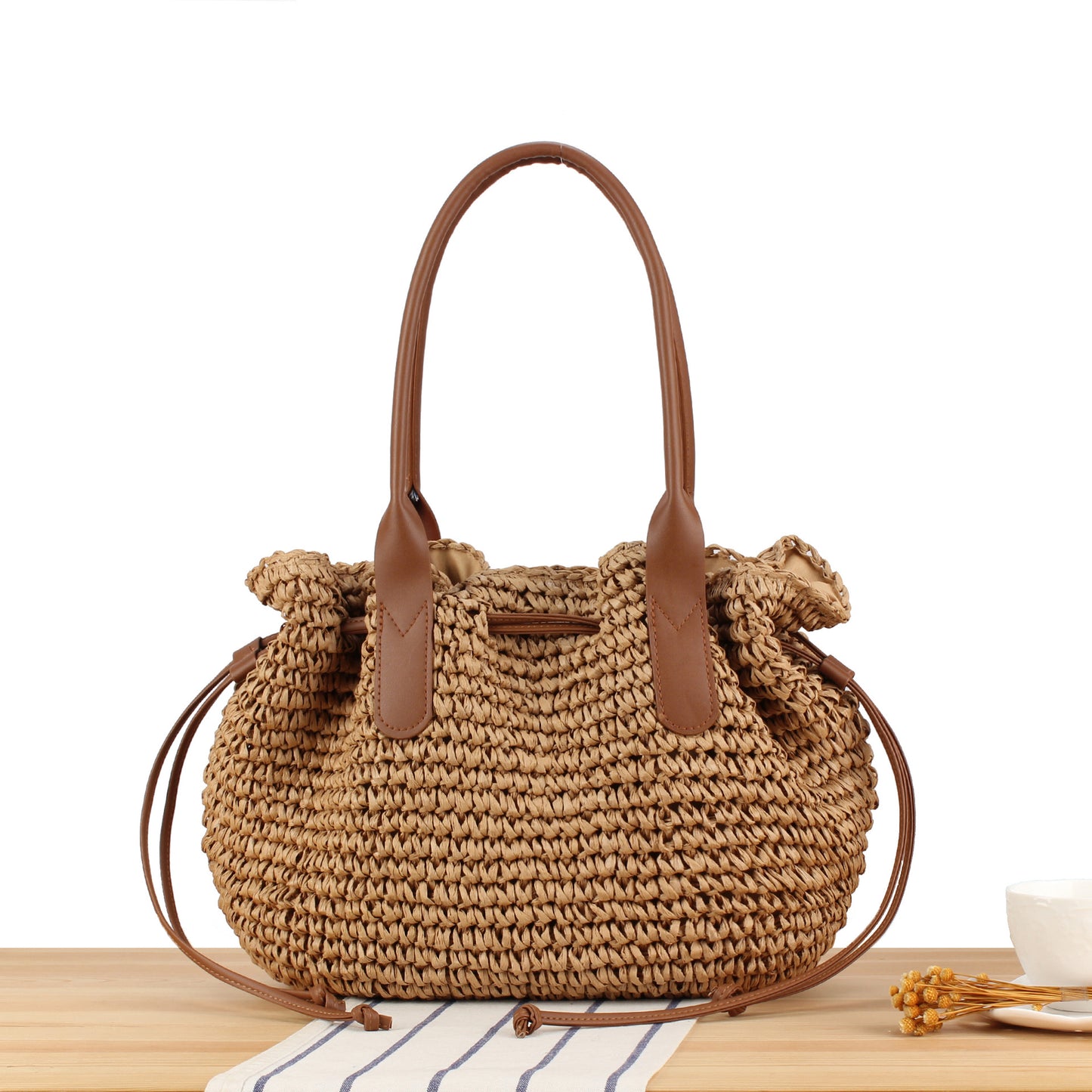 Women's Large Capacity Hand-woven Seaside Vacation Beach Bags