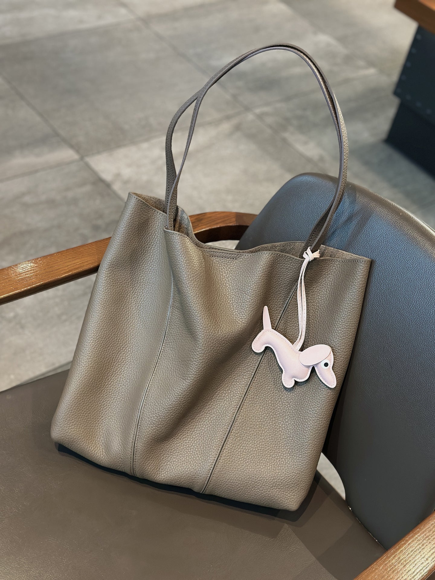 Women's Shopping Large Capacity Idle Style Genuine Leather Women's Shoulder Bag