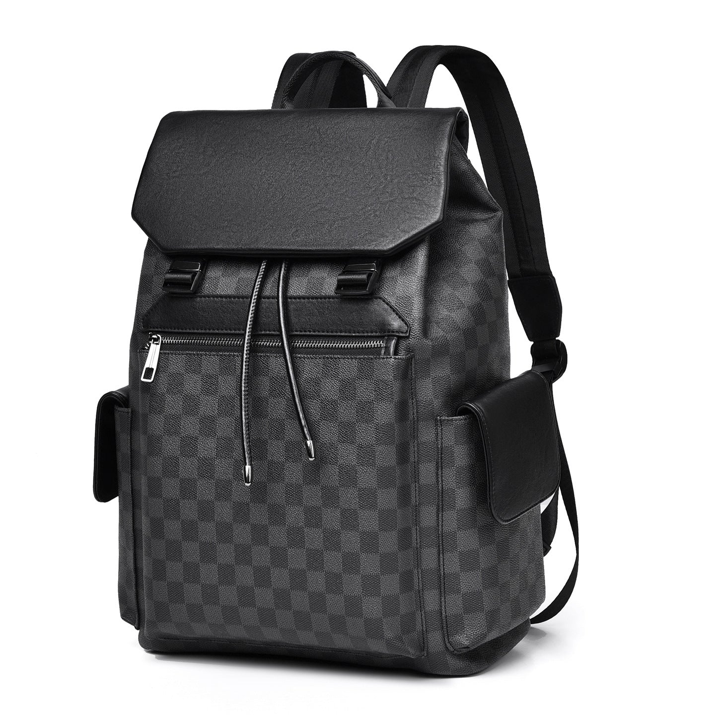 Men's Fashion Large Capacity Plaid Minimalist Printable Business Backpack