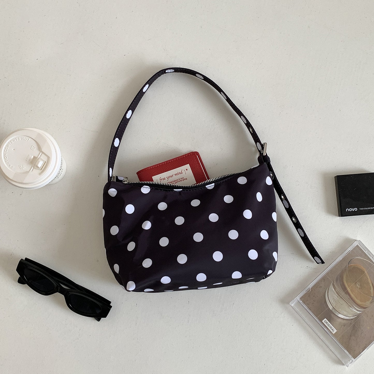 Women's Korean Fashion Nylon Commuter Niche Polka Dot Women's Shoulder Bag
