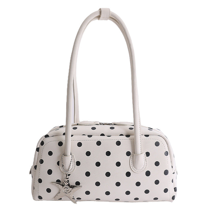 Women's Bowling Polka Dot Large Capacity Daily Commuting Underarm Bag