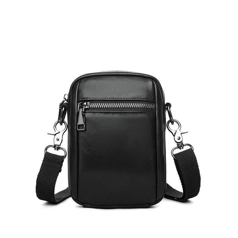 Men's Fashion Cowhide Korean Style Mini Sized Men's Messenger Bag