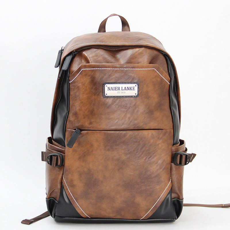 Men's Vintage Korean Street Large Capacity Computer Leisure Backpack