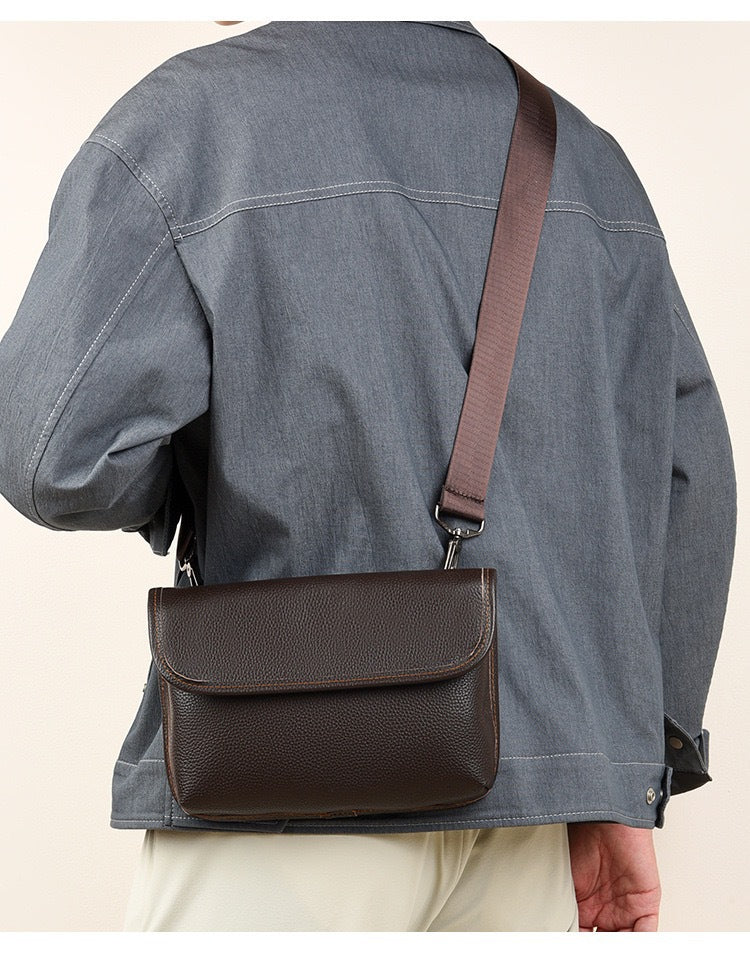 Men's Fashion Soft Leather Cool Commuter Elegant Bags
