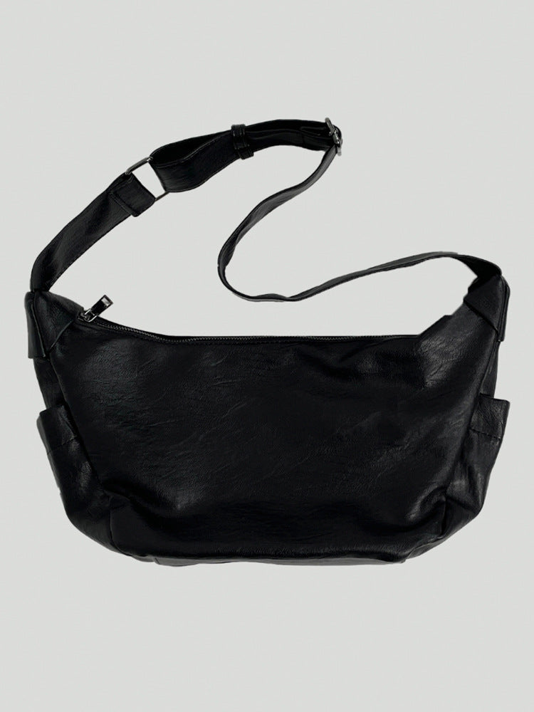 Men's Simple Style Leather Large Capacity Riding Commuter Leisure Fashion Shoulder Bags