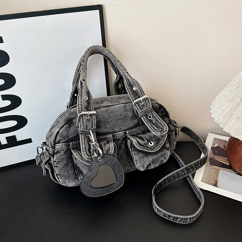 American Washed Denim Design Cool Retro Handbags