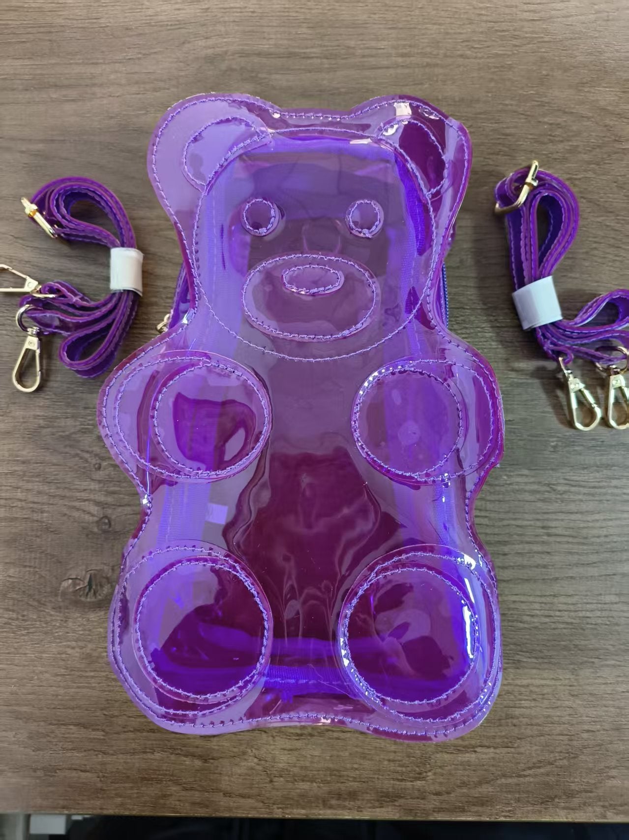 Cute Transparent Gummy Bear For Outing Women's Messenger Bag