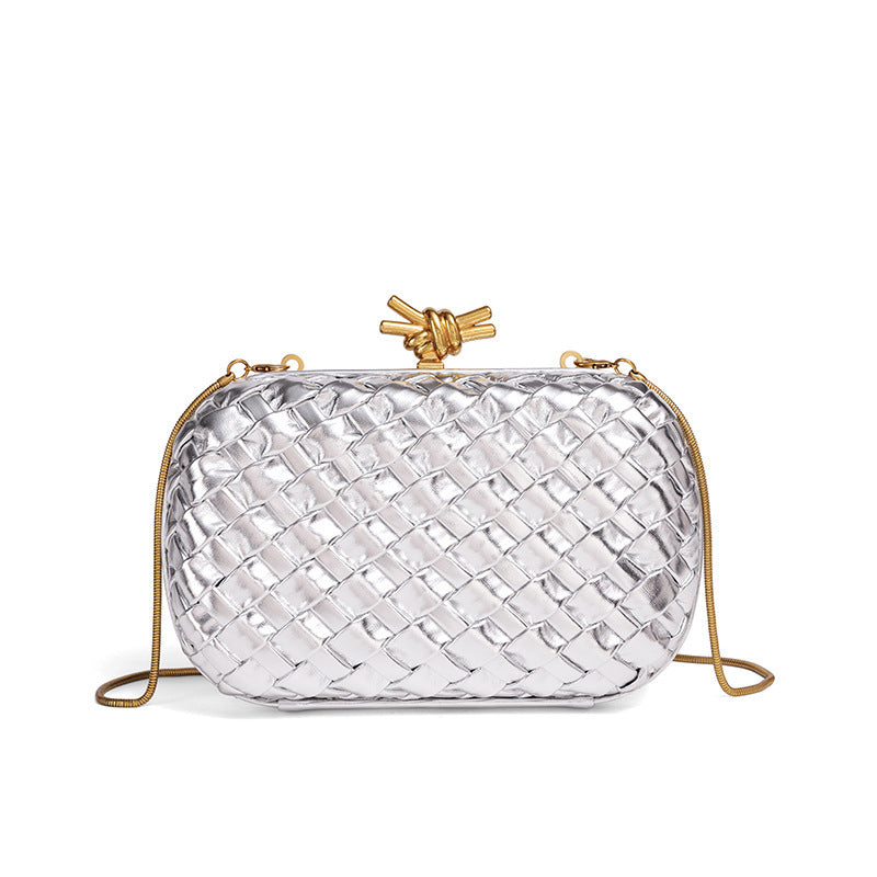Woven Chain Fashion For Dinner Clutch Women's Shoulder Bag