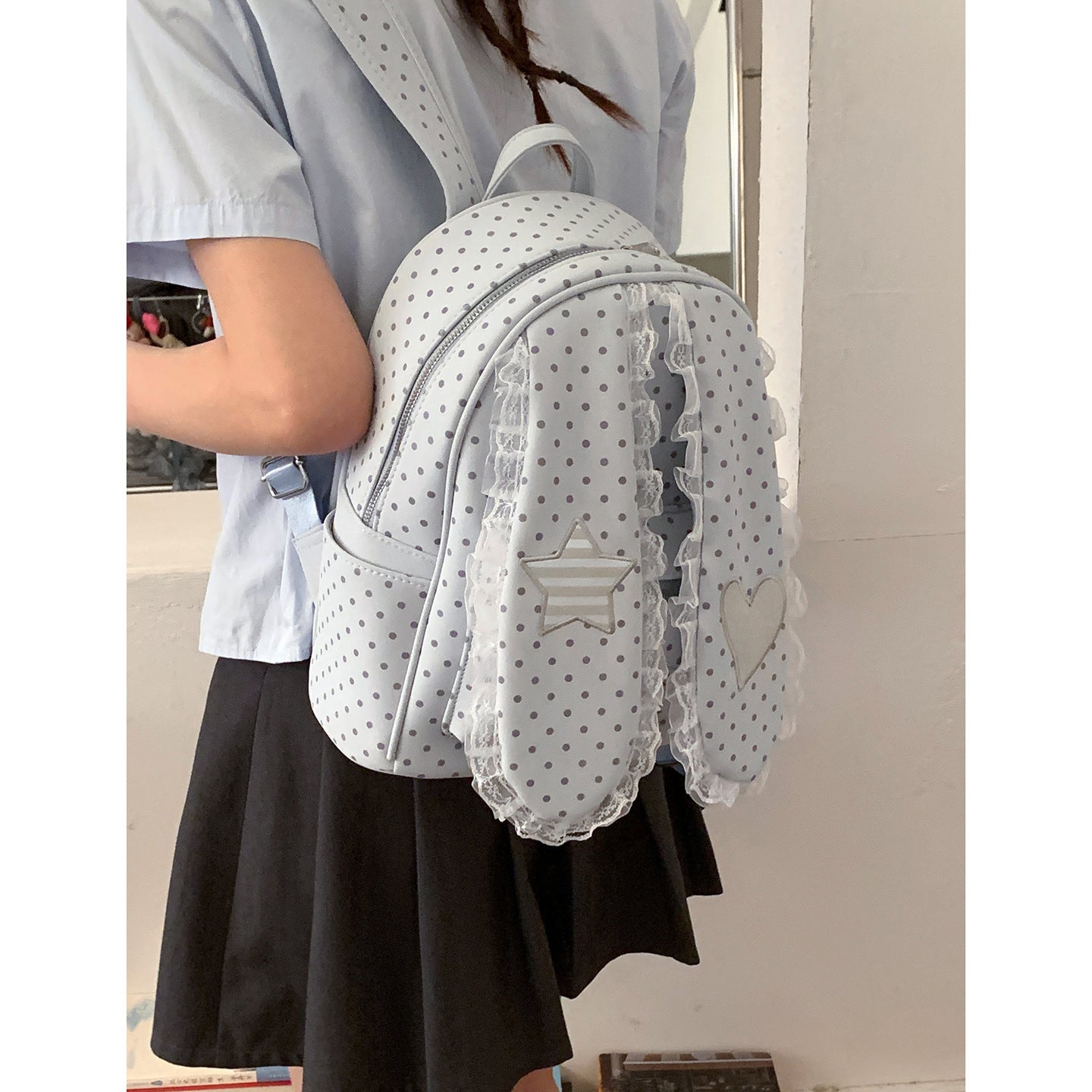 Cute Cartoon Rabbit High-grade Lace Pink Backpacks
