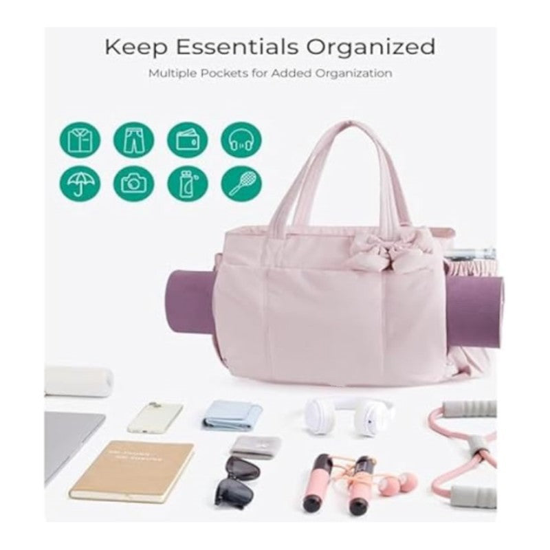 Women's Down Clothes Large Capacity Bow Tote Bag