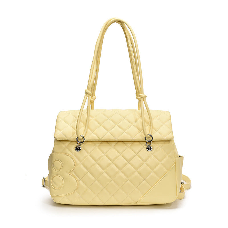 Women's Preppy Style Fashionable Large Capacity Multifunctional Diamond Bags