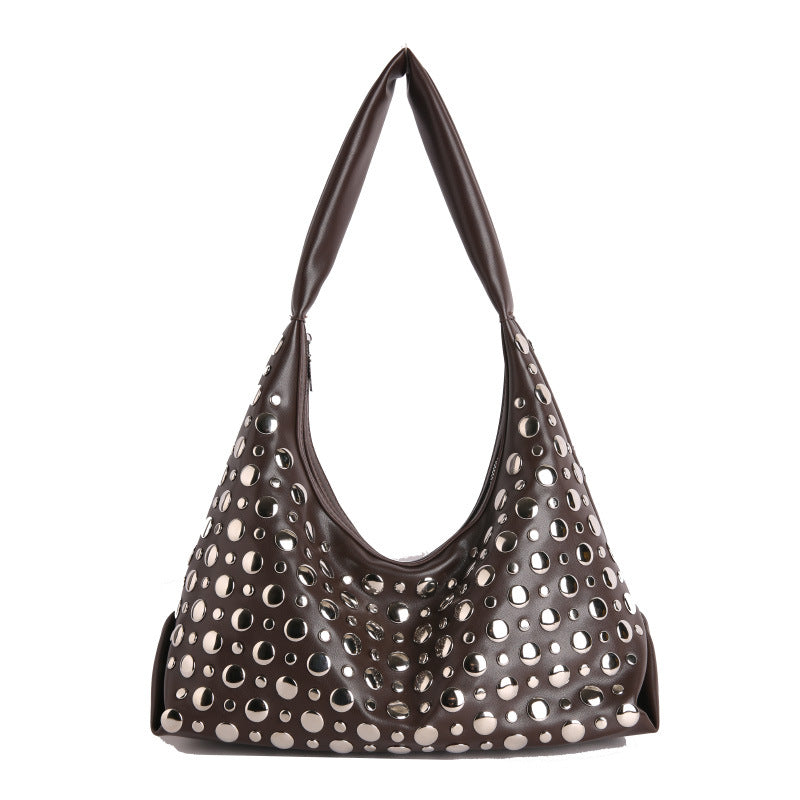 Women's Retro Minority Underarm Fashion Studded Commuter Women's Shoulder Bag