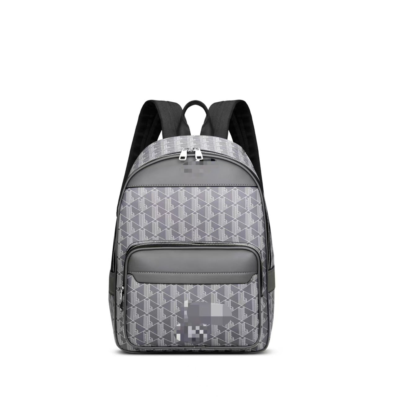 Men's Personalized Plaid Striped Letters Classic Presbyopic Leisure Backpack