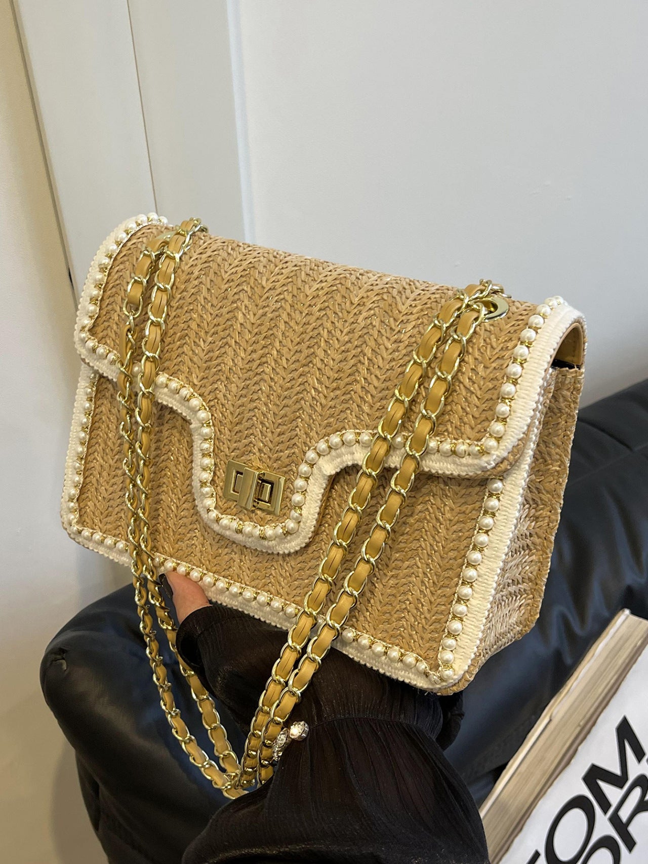 Women's Classic Style Knitted Chain Underarm Bags