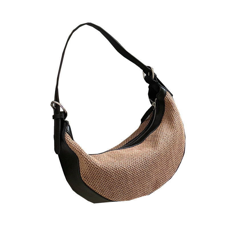 Women's Summer Woven Moon Niche Lightweight Bags