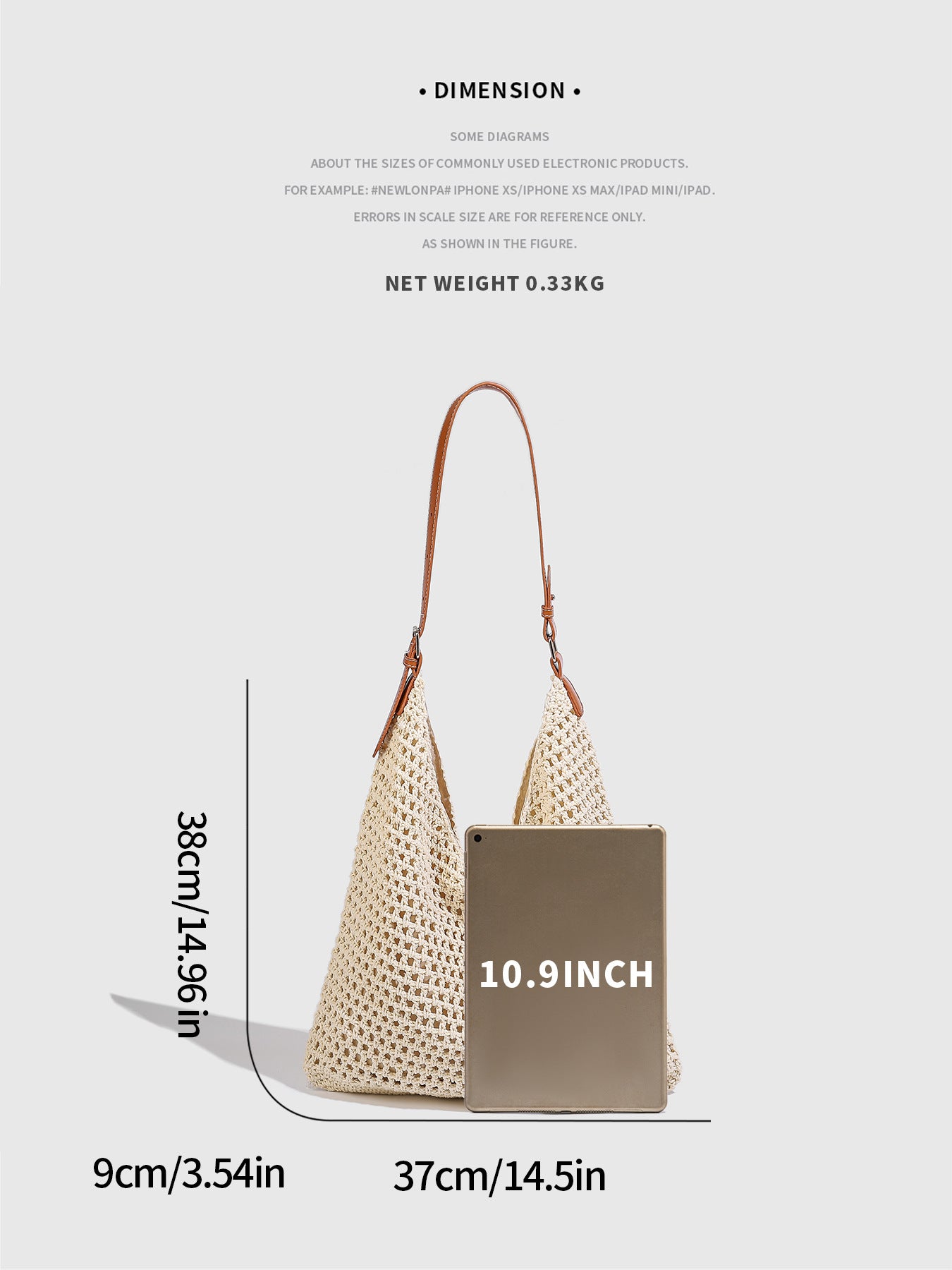 Vacation Beach Woven Fashion Hollow Knitted Large Bags