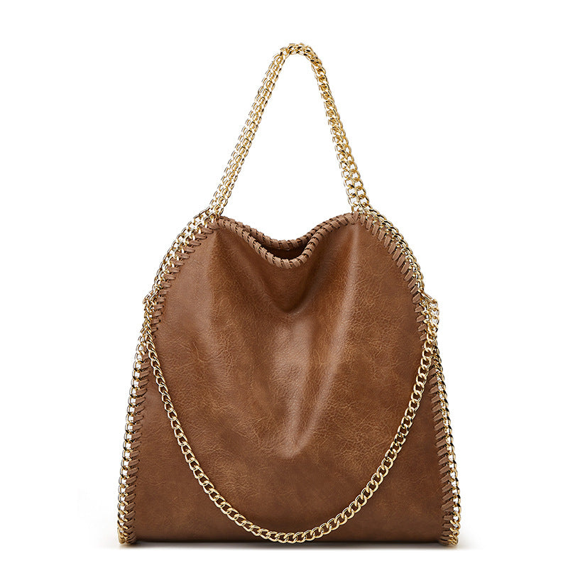 Women's Versatile Fashion Foldable Retro Simple Chain Women's Shoulder Bag