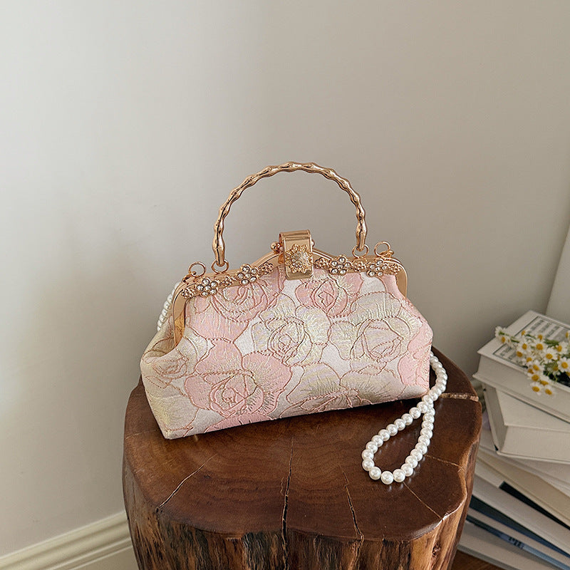 Chinese Khaki With Clothes Can Be Elegant For Women's Handbag