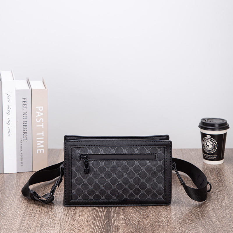 Classy Men's Rectangular Mobile Fashion Plaid Bags
