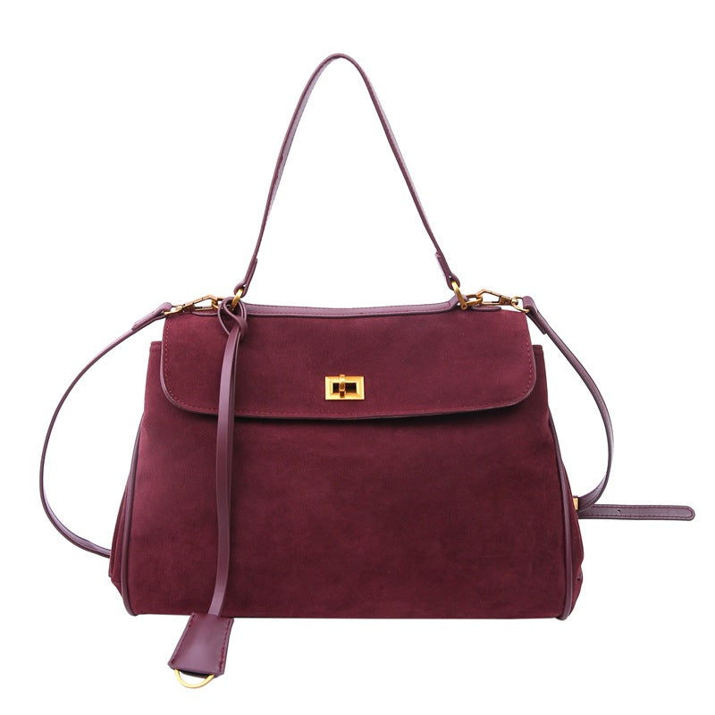 Women's Vintage Suede Large Capacity Commuter High-grade Tote Bag
