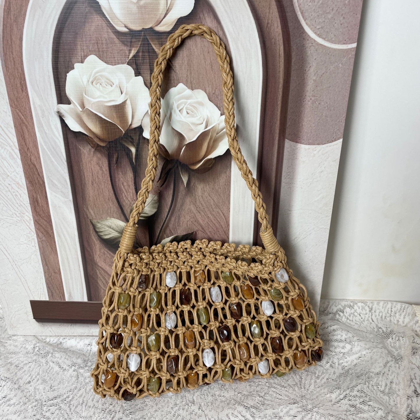 Women's Summer Vacation Leisure Beach Handmade Wax Bags