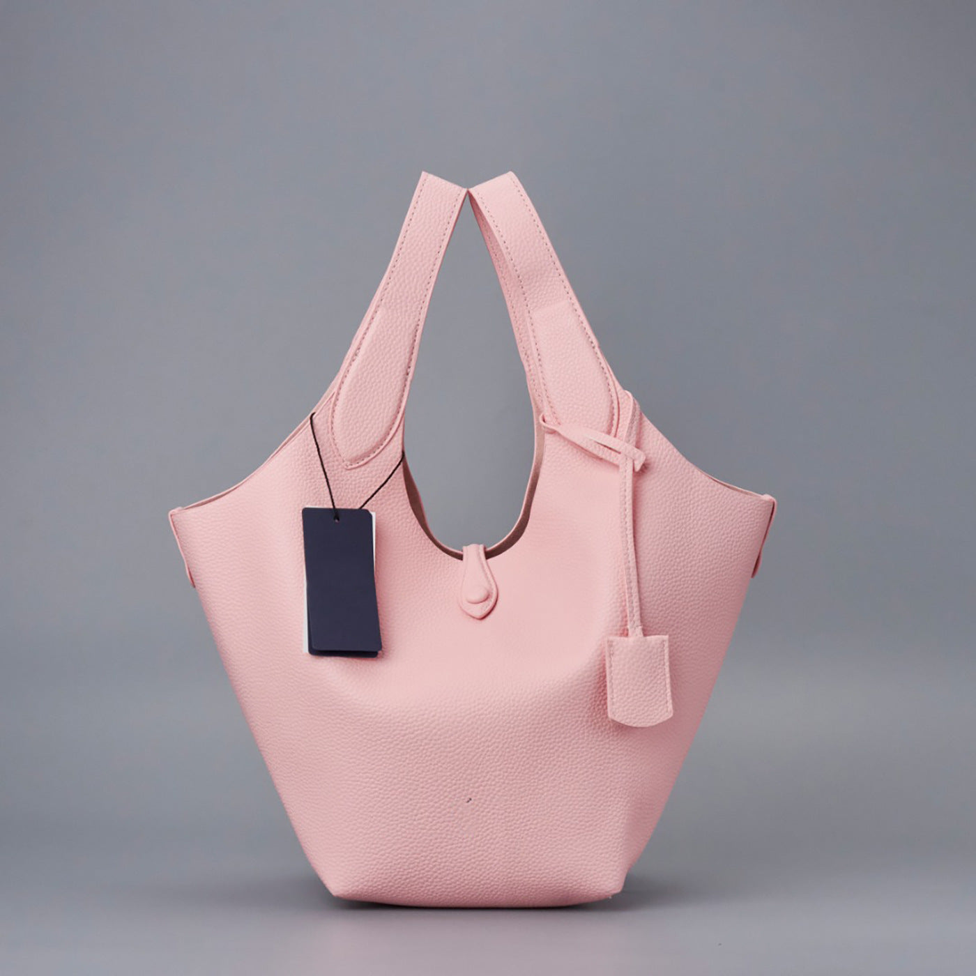 Single Fashion Soft Litchi Grain Cow Leather Tote Bags