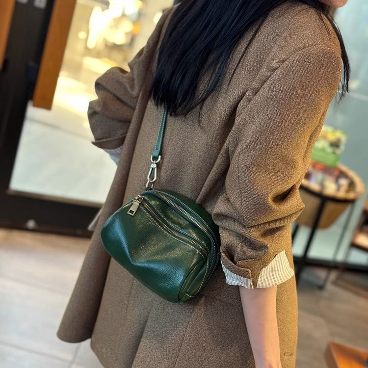 Women's Top Layer Cowhide Genuine Leather Design Women's Messenger Bag