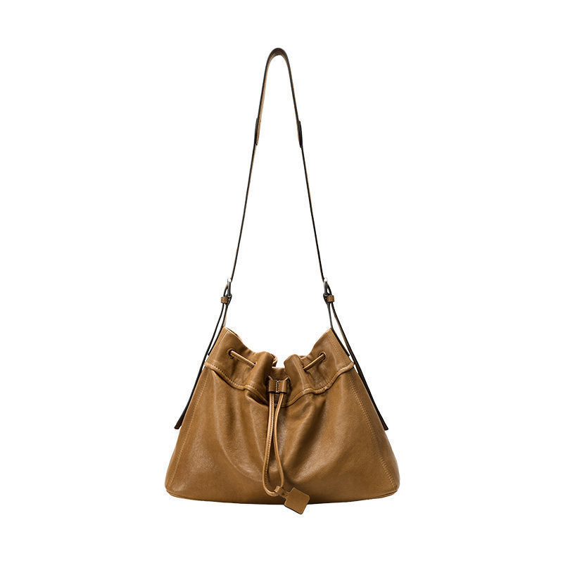 Vegetable Tanned Sheepskin Lucky Commute Leisure Large Capacity Totes Women's Messenger Bag