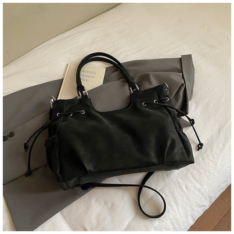 Women's Retro Large Capacity Winter Korean Fashion Tote Bags