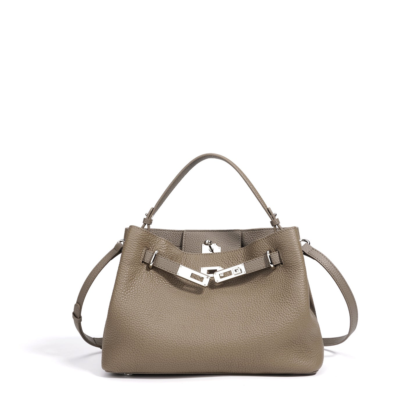 First Layer Cowhide Kelly Genuine Leather Women's Handbag