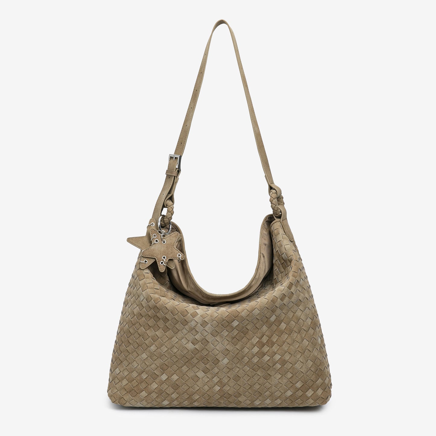 Suede Woven Design Simple Commute Large Tote Bag