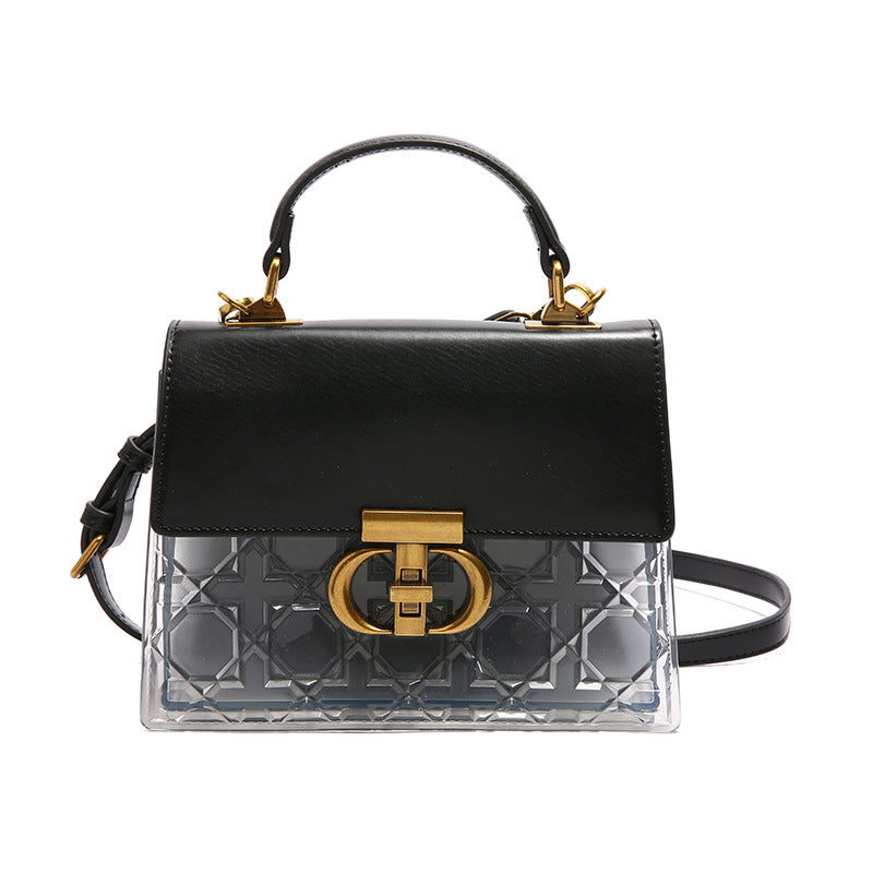 Women's Transparent Diamond Plaid Fashion Retro Shoulder Bags