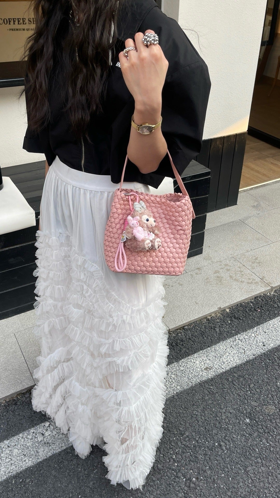 Women's Handmade Woven Super Hot Dish Basket Bucket Bag