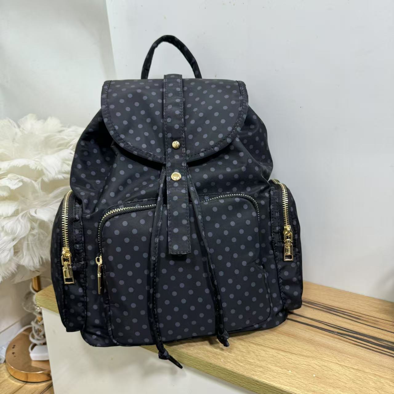 Women's Nylon Waterproof Flip Versatile Large Capacity Backpacks